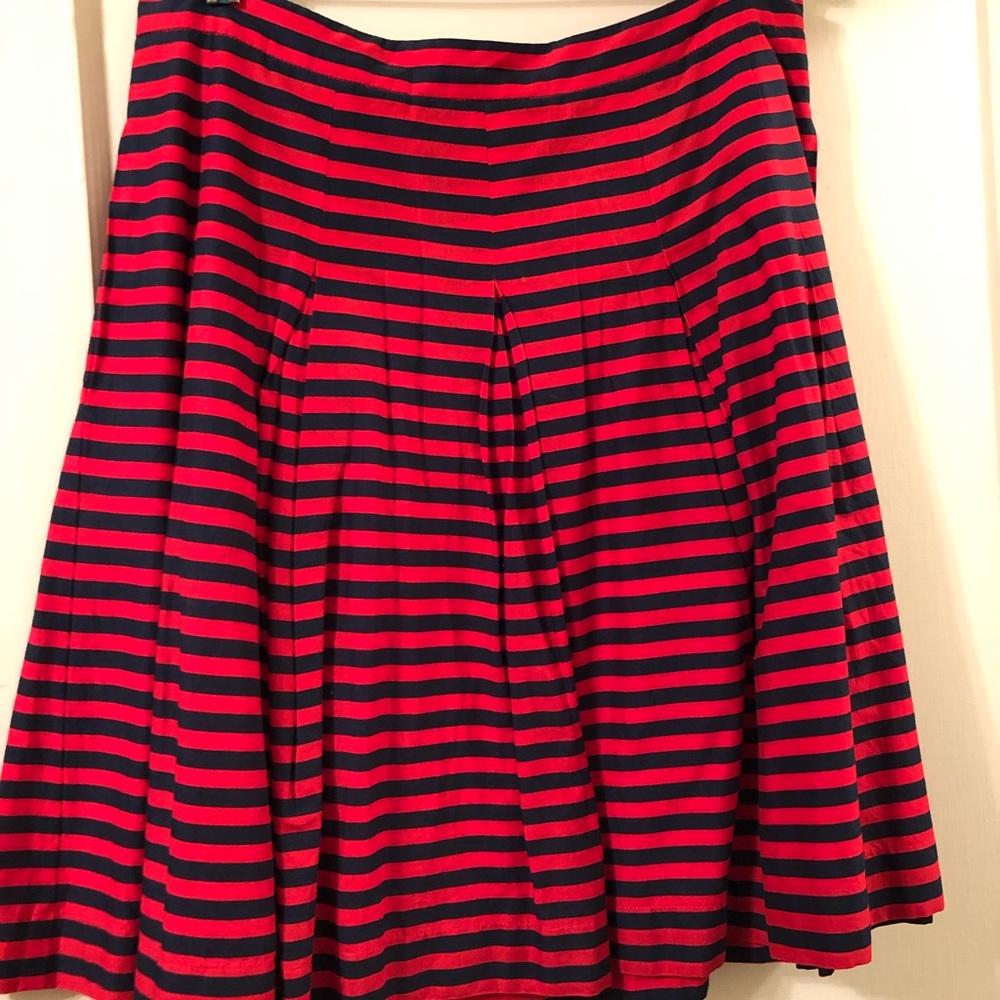 J.CREW FACTORY Blue and Red Striped Skirt